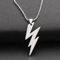 Fashion Lightning Pendant Stainless Steel Pendant Necklace sku image 1