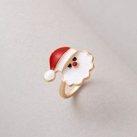 Cross-border New Jewelry Christmas Snowman Single Ring main image 4