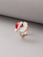 Cross-border New Jewelry Christmas Snowman Single Ring main image 3