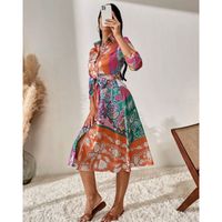 Spring New Commuter Dress With A Thin And Elegant Print main image 13