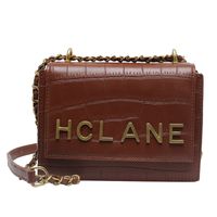 Letters Stone Pattern Chain Shoulder Bag 2021 New Wave Korean Style Fashion Messenger Small Square Bag main image 3