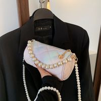 Mini Bag Female 2021 Summer New Fashion Single Shoulder Bag Messenger Rhombic Pearl Chain Bag main image 5