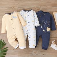 Spring And Autumn Baby Long-sleeved Romper Cartoon Casual One-piece Three-piece Combination main image 1