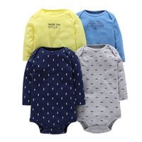 Long-sleeved Mixed Color Triangle Romper Romper Suit main image 3