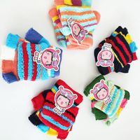 Children's Gloves Autumn And Winter Cute Fingerless Warm Half Finger Knitted Gloves main image 1