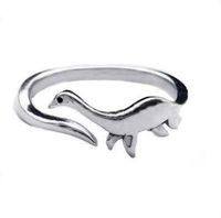 Fashion Cute Exquisite Dinosaur Shape Titanium Steel Ring sku image 3