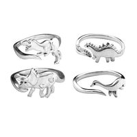 Fashion Cute Exquisite Dinosaur Shape Titanium Steel Ring sku image 5