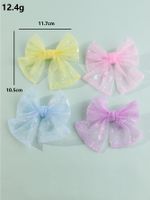 Star And Moon Print Lace Bow Hairpin Set main image 3