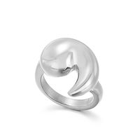 European And American Design Fashion Creative Geometric Ring Titanium Steel Retro Ring Women Wholesale sku image 1