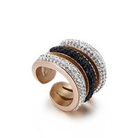 European And American Design Fashion Creative Geometric Ring Titanium Steel Retro Ring Women Wholesale sku image 9