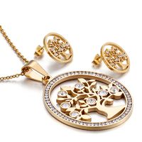 Titanium Steel 18K Gold Plated Flower sku image 2