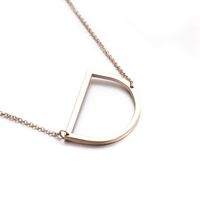 Titanium Steel 18K Gold Plated Plating Letter Necklace sku image 3