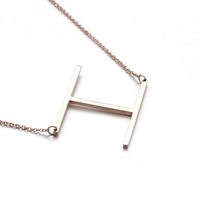 Titanium Steel 18K Gold Plated Plating Letter Necklace sku image 6