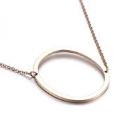 Acier Au Titane Plaqué Or 18K Placage Lettre Collier sku image 11