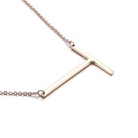 Acier Au Titane Plaqué Or 18K Placage Lettre Collier sku image 16