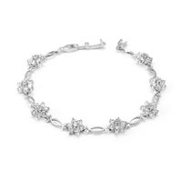 Bracelet De Pétales De Géométrie De Zircon Plaqué Or 18 Carats Transfrontalier À La Mode sku image 1