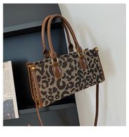 Large-capacity Handbags Bags 2021 New Fashion Niche Design Messenger Leopard Print Texture Portable Large Bag sku image 2