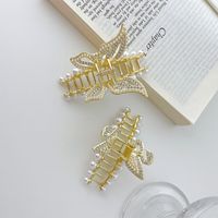 Korean Version Of Fairy Temperament Alloy Swan Butterfly Hairpin Plate Hair Catch Clip Shark Clip Back Of Head Hair Catch main image 1