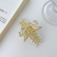 Korean Version Of Fairy Temperament Alloy Swan Butterfly Hairpin Plate Hair Catch Clip Shark Clip Back Of Head Hair Catch sku image 2