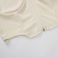 2021 Otoño E Invierno Nueva Cremallera Con Capucha Top Shorts Traje De Costilla Ropa De Mujer main image 10