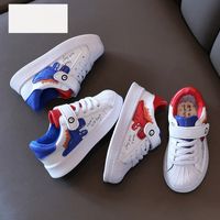 Primavera Y Otoño Nueva Versión Coreana De Zapatillas De Deporte De Monstruo De Dibujos Animados Para Niños Zapatos Blancos main image 1