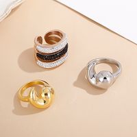 European And American Design Fashion Creative Geometric Ring Titanium Steel Retro Ring Women Wholesale main image 4