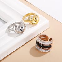 European And American Design Fashion Creative Geometric Ring Titanium Steel Retro Ring Women Wholesale main image 5