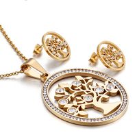 Titanium Steel 18K Gold Plated Flower main image 3