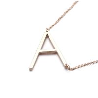 Titanium Steel 18K Gold Plated Plating Letter Necklace main image 2