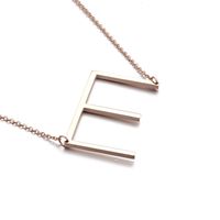 Titanium Steel 18K Gold Plated Plating Letter Necklace main image 4