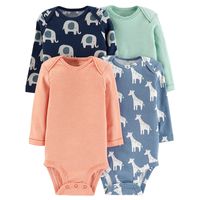 Long-sleeved Mixed Color Triangle Romper Romper Suit sku image 13