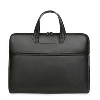 Portable Laptop Bag Autumn Pu Fashion Simple Black Men's Handbag sku image 1
