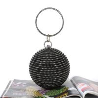 Classic Diamond-studded Evening Bag Handmade Beaded Spherical Diamond Rhinestone Evening Bag sku image 1