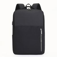 Business Backpack Hit Color External Usb Oxford Cloth 15.6-inch Stylish Three-dimensional Texture Laptop Bag sku image 1