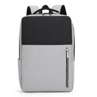 Business Backpack Hit Color External Usb Oxford Cloth 15.6-inch Stylish Three-dimensional Texture Laptop Bag sku image 2