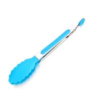 Silicone Nylon Food Tongs Stainless Steel 8-inch Barbecue Tongs Barbecue Tongs Steak Tongs sku image 1