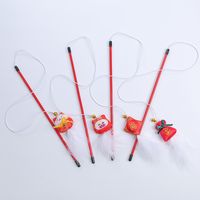 Pet Supplies Cat Toys New Year's Prosperous Series Funny Cat Stick Wholesale main image 3