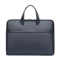 Portable Laptop Bag Autumn Pu Fashion Simple Black Men's Handbag main image 3