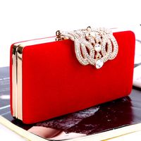 Clutch Mit Strass-krone Abendtasche Aus Flanell main image 6