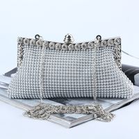 Black Gold Silver Solid Color Evening Bags main image 1