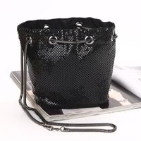 Creative Korean Fashion Sequin Pumping Bucket Bag Diamond Evening Bag Chain Shoulder Messenger Bag main image 5