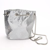 Creative Korean Fashion Sequin Pumping Bucket Bag Diamond Evening Bag Chain Shoulder Messenger Bag main image 6