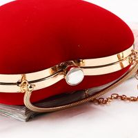 Red Solid Color Heart-shaped Evening Bags main image 4