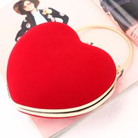Red Solid Color Heart-shaped Evening Bags main image 3