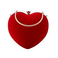 Red Solid Color Heart-shaped Evening Bags main image 2