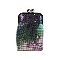 Creative Sequined Mobile Phone Bag Handmade Magic Color Aluminum Dinner Bag Chain Small Bag Wholesale main image 3
