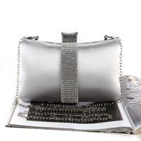 New Diamond Dinner Bag Handmade Rhinestone Banquet Clutch Bag Classic Pillow-shaped Clutch Bag main image 1