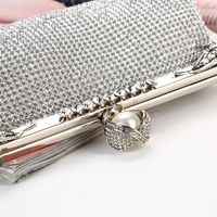 Diamond-studded Dinner Bag Handmade Rhinestone Banquet Bag Chain Evening Bag Handle Bag main image 5