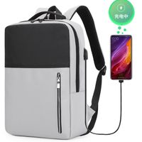 Business Backpack Hit Color External Usb Oxford Cloth 15.6-inch Stylish Three-dimensional Texture Laptop Bag main image 6