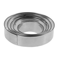 Stainless Steel Cake Mould Biscuit Mould Cake Mould Diy Baking Tool Kit Round 5 Piece Set main image 3